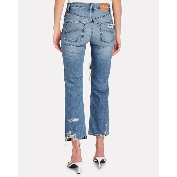 💕 DENIMIST Joni mid rise jeans size 27 distressed, ripped, high rise crop - Picture 3 of 16